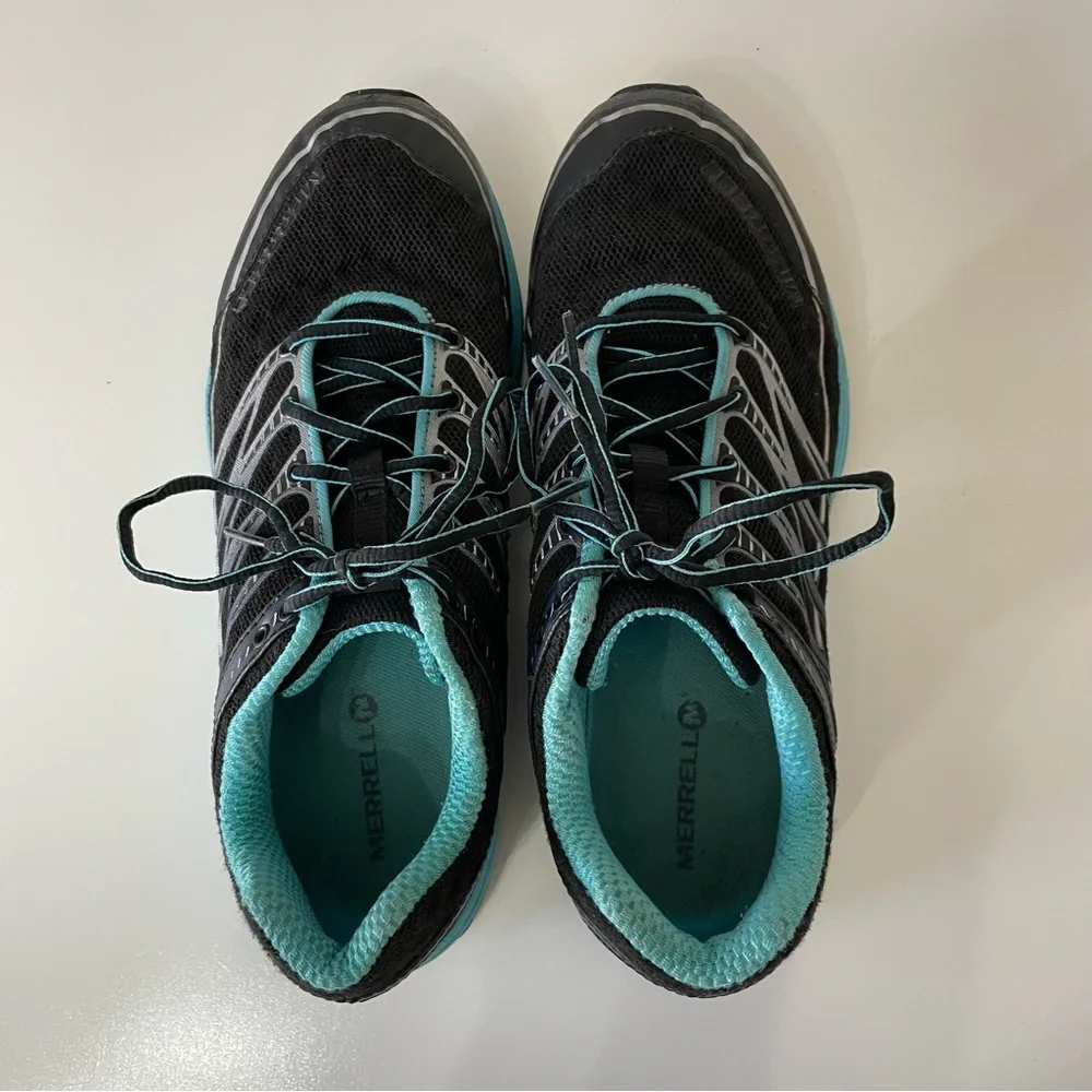 Merrill Mix Master 2 Trail Running Shoes Black Blue Sneakers Mens size 8 Granola